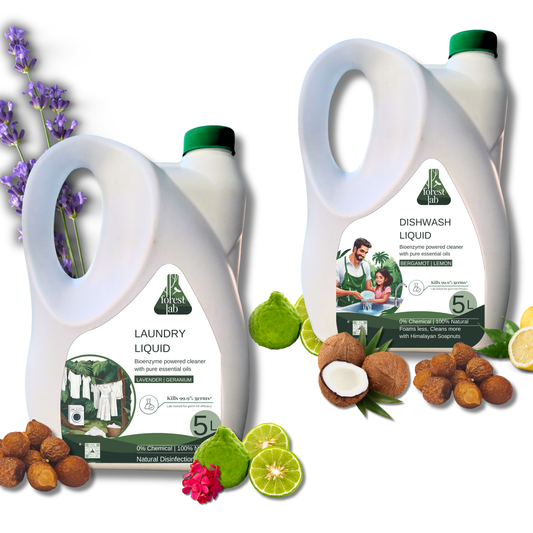 Forest Lab Natural Dishwash & Laundry Combo 10 L(5L*2)